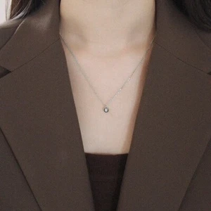 Stainless Steel Single Bead Cable Chain Link Necklace 16-18 Inches Spring Ring - Picture 1 of 4
