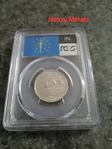 2002-S INDIANA Silver Proof Quarter PR70 PCGS FLAG LABEL NICE LOW PRICE!! - Picture 1 of 5