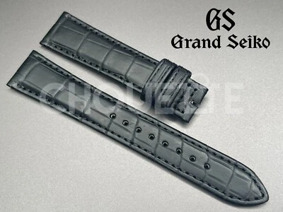 Correa de cuero negra mate genuina Grand Seiko 19 mm DEA3AW para GS SBGW001! Foto 1 de 4