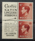 GB - 1936 KEVIII sg459a 1.5d brown booklet pane - B014