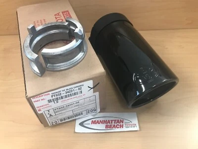 24-25 TACOMA BLACK Chrome Exhaust Tip Genuine Toyota Accessory PT932-34221-02 - Image 1 of 4