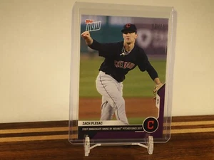Zach Plesac - MLB TOPPS NOW Card 284 - Purple 15/25 Foil Parallel - Picture 1 of 3