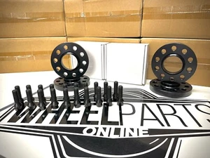 DEMON 2x12mm 2x15mm Black  Wheel Spacers & Bolts MINI cooper 14+ - Picture 1 of 2