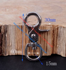 Lobster Swivel Keychain Car Key ring Dog Chain Belt Clasp Clip Snap Trigger Hook - Picture 1 of 10