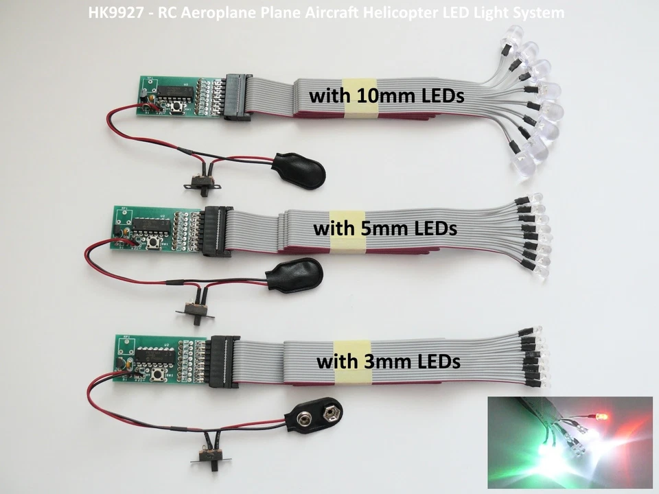 RC Aeroplane Plane Aircraft Helicopter LED Light System Navigation Beacon Light - Image 1 of 1