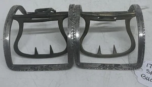 c1760 - 1780 Pair American Silver Boot /Shoe Buckles Applied Silver Over Brass - Picture 1 of 10