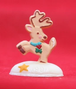 Hallmark 1991 Reindeer Cookie Merry Miniature Christmas QFM1777 Mini - Picture 1 of 1