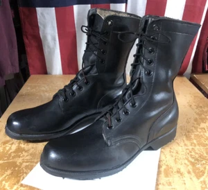 Vtg NEW Deadstock 80s Ro-Search Black Leather Combat Jump Jungle Boots Mens 11R - Picture 1 of 17