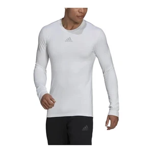 adidas Techfit ClimaWarm LS Compression Shirt White Size XL (H23121) New - Picture 1 of 5