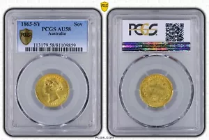 1865S Sovereign PCGS AU58 - Picture 1 of 7