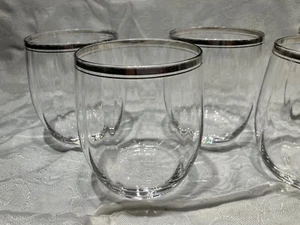 RARE! Mikasa "Stephanie Platinum" Double Old Fashioned Tumbler(s) - Picture 1 of 16
