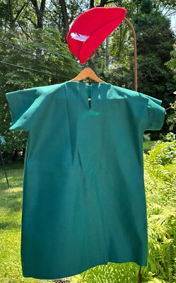 Робин Гуд, Средневековье, Потерянный Мальчик, Детский Костюм, деревенская зеленая туника и красная шляпа - Изображение 1 из 4