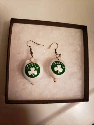 New NBA GO NUTS KUKUI Boston Celtics Earrings Cover