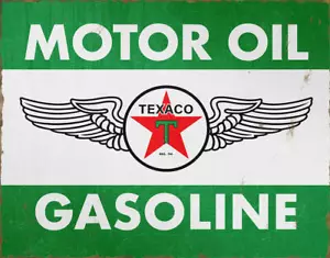 Texaco Gas Oil Gasoline Star Logo Service Garage Retro Wall Décor Metal Tin Sign - Picture 1 of 4