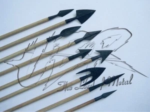 LOT OF 9 CUSTOM HANDMADE HIGH CARBON STEEL HUNTING SPEAR WITH LEATHER SHEATH - Picture 1 of 1