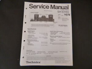 Oryginalna instrukcja serwisowa schemat Technics SH-EH60