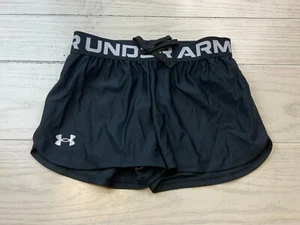 Under Armour Athletic Shorts, Little Girl's Size YSM, Black NEW MSRP $20 - Picture 1 of 10