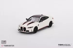 TSM MODEL TSM430725 1/43 BMW M4 Csl Alpine Bianco Resina Modello Auto - Foto 1 di 8