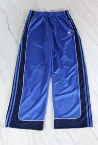 Vintage Adidas Baggy Dazzle Basketball Breakaway Pants Y2K Shiny Blue Large - Picture 1 of 5