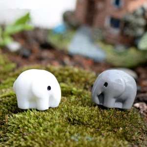 Mini 5pcs Elephants Miniature Garden Ornaments Decoration Figurine DIY Dollhouse - Picture 1 of 12