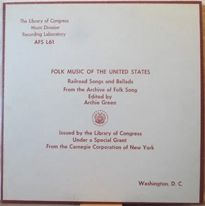 VA Eisenbahn Lieder und Balladen LP USA Volksmusik mit Booklet - Library of Congress - Bild 1 von 1