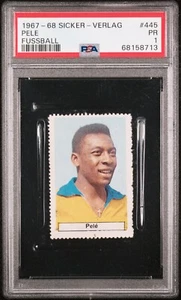 1967 Sicker-Verlag Fussball #445 Pele PSA 1 *8713 - Picture 1 of 2