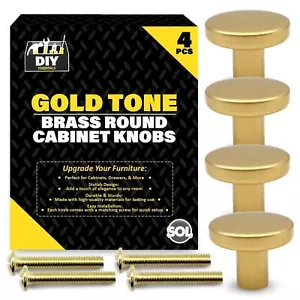 4-20 Round Cabinet Knobs Drawer Cupboard Handles Door Pull Furniture Kitchen DIY - Picture 1 of 12