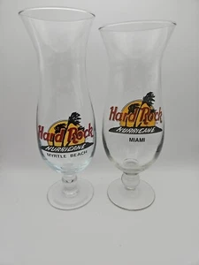 Hard Rock Cafe Myrtle Beach & Miami Hurricane Cocktail Glasses!! - Picture 1 of 3