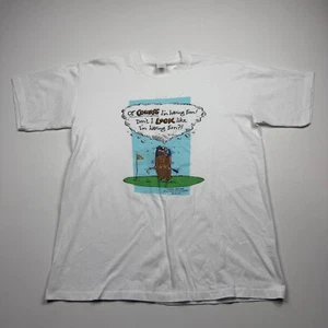 Vintage Single Stitch Shoebox Greeting Golf Shirt weiß T-Shirt Gr. XL Punze - Bild 1 von 8