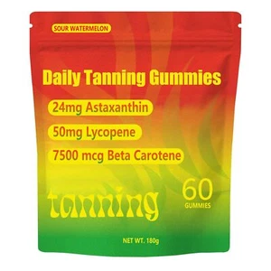 1-3 Packs Tanning Gummies with Beta-Carotene, Lutein, Lodine and Vitamin A~ - Picture 1 of 9