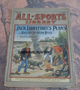 1906 ALL-SPORTS LIBRARY #48 JACK LIGHTFOOT DIME NOVEL STORY PAPER - Picture 1 of 1