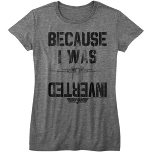 Top Gun Movie Because I Was Inverted Maverick Fighter Jet Women's T Shirt - Picture 1 of 6