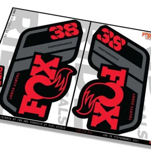 Fox 38 Performance 2021 Fork Decals - Red - Licensed by Fox - Picture 1 of 4