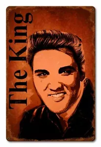 The King Elvis Metal Sign 18" x 12" (pst) REDUCED TO CLEAR - Picture 1 of 1