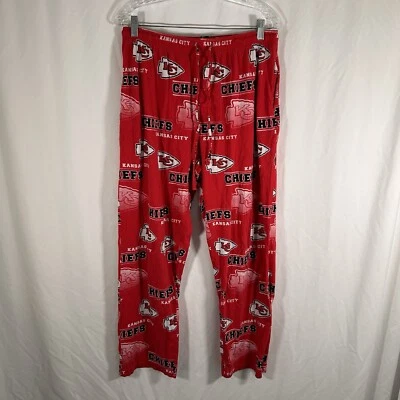 Pantalones de dormir Chiefs para hombre medianos rojos punta de flecha cordón bolsillos Foto 1 de 4