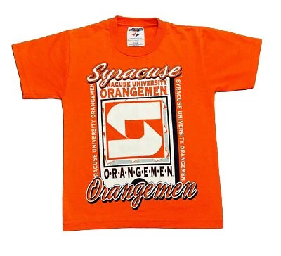 Camisa de Colección para Niños de la Universidad de Syracuse Pequeña 6-8 Cuse Orangemen Logo Antiguo NY Foto 1 de 4