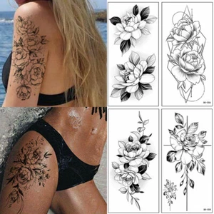 Flower Temporary Tattoos Women Body Art Painting Arm Legs Tattoos Sticker Girls. - Picture 1 of 62