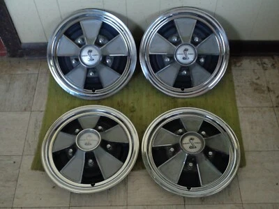 1968 年福特 SHELBY COBRA 野马 Mag 轮毂盖 15 件套 4 轮盖 68 GT350 GT500 — 第 1/4 张图片