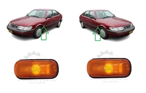 NUOVO PER SAAB 900 II 1993-1998 PARAFANGO ANTERIORE INDICATORE LUMINOSO ARANCIONE COPPIA SET - Foto 1 di 1