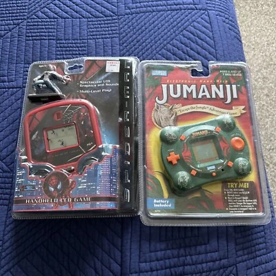 Spiderman 2002 LCD juego nunca abierto y Jumanji juego 2 juegos! Foto 1 de 4