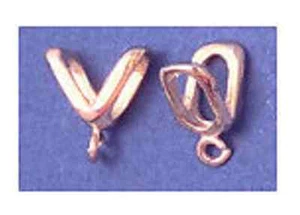 14kt Yellow Gold Fancy Omega Slider Bail For 4mm Chain - Picture 1 of 1