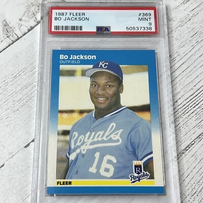 Tarjeta de novato Bo Jackson 1987 Fleer #369 PSA 9 Foto 1 de 4