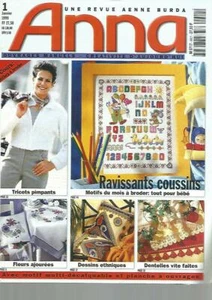 BURDA - ANNA NR. 01-1999 - DURCHBROCHENE BLUMEN / ALLES FÜR BABY / ETHNISCHE ZEICHNUNGEN - Bild 1 von 2