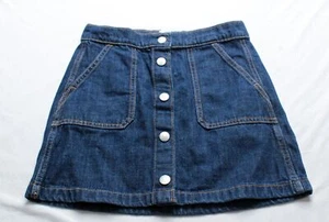 Old Navy Girl's Button Front High-Waisted Jean Skirt EJ2 Medium Wash Large NWT - Picture 1 of 3