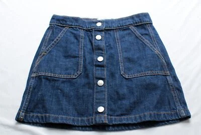 Old Navy Girl's Button Front High-Waisted Jean Skirt EJ2 Medium Wash Large NWT - Image 1 of 3