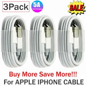 3 Stück USB Schnell Ladekabel Kabel für Apple iPhone 14 13 12 11 Pro X XR XS 8 7 - Bild 1 von 11