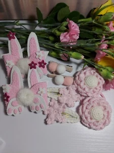 Lazos de cinta para el cabello en tonos rosas (juego) - Imagen 1 de 6