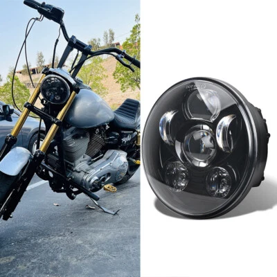 Faro LED haz alto/bajo para Harley Davidson Softail estándar FXST 5-3/4" 5,75"" Foto 1 de 4