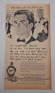 Pubblicità ritaglio 1957 Golf Shampoo Klar gibt ihrem haar den Jigendlichen - Picture 1 of 1