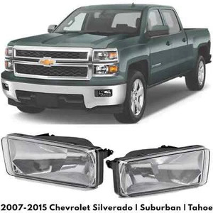 Fog Light Left & Right Side For 2007-2015 Chevrolet Silverado | Suburban | Tahoe - Picture 1 of 7